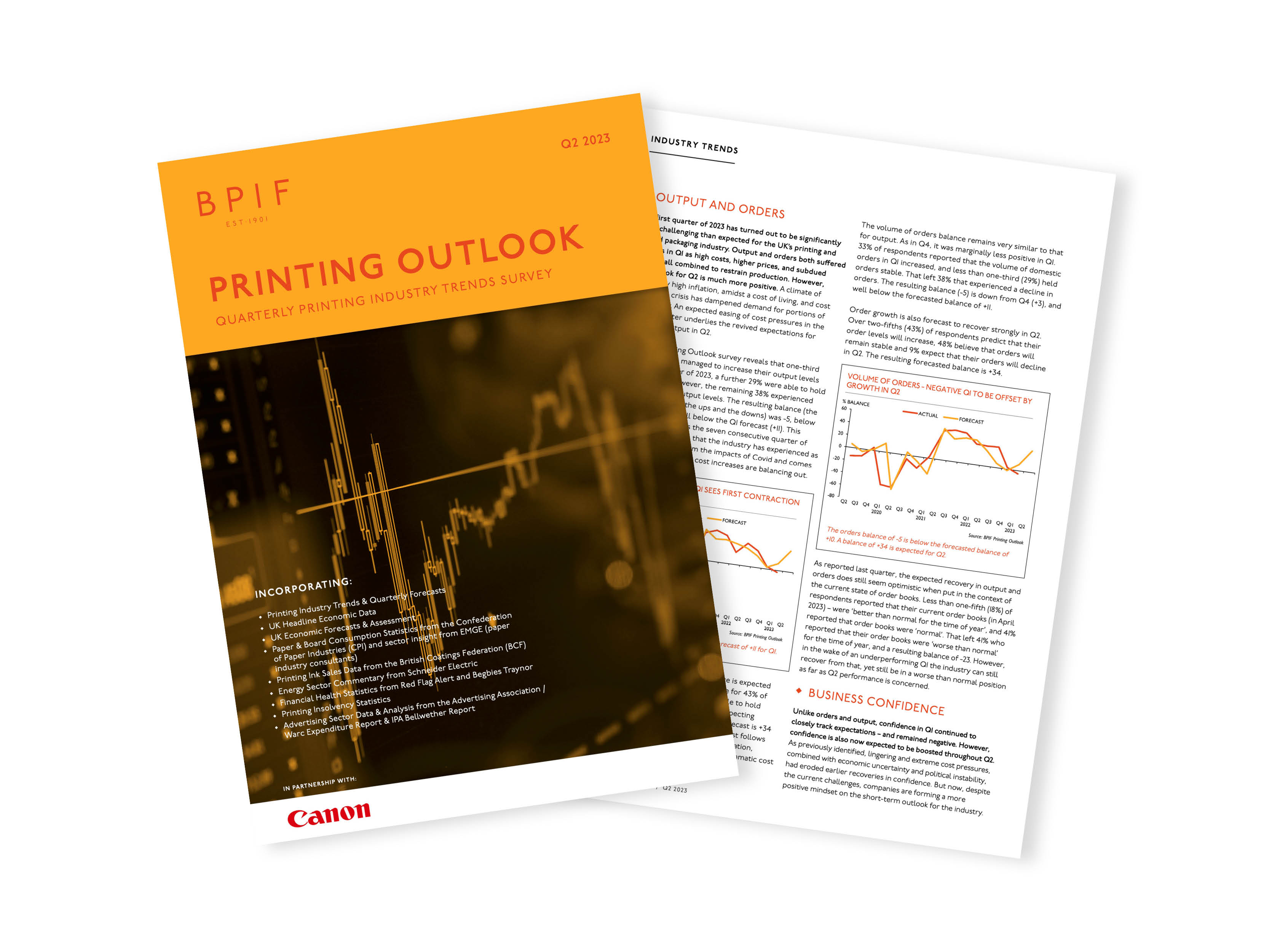 UK printing industry contracted in Q1 as output and orders fell