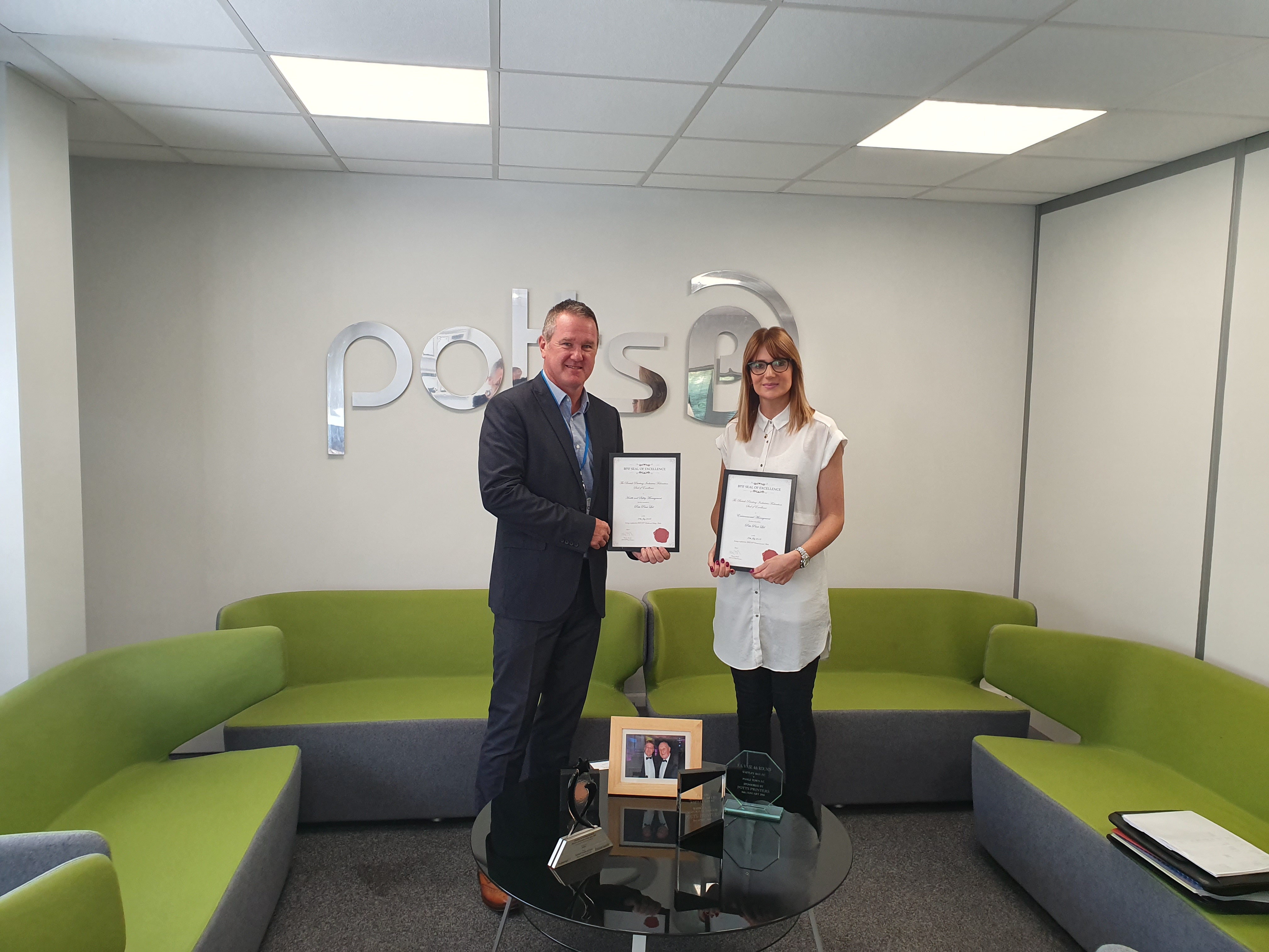 Potts Print gain the first Seal of Business Excellence renewal in the North